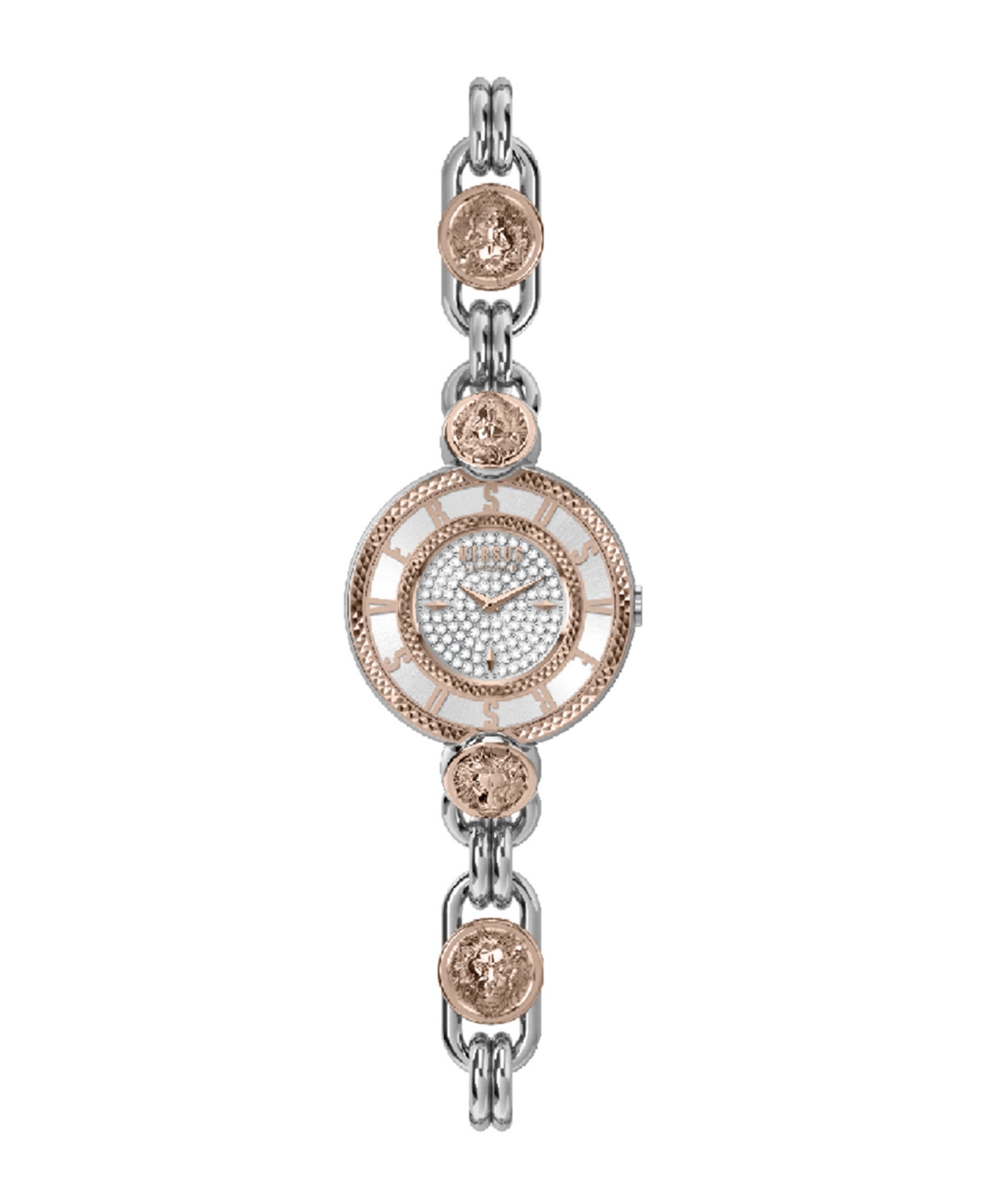 Shop Versus Women's Les Docks Petite 2 Hand Quartz Rose Two-tone Stainless Steel Watch, 30mm In Two Tone
