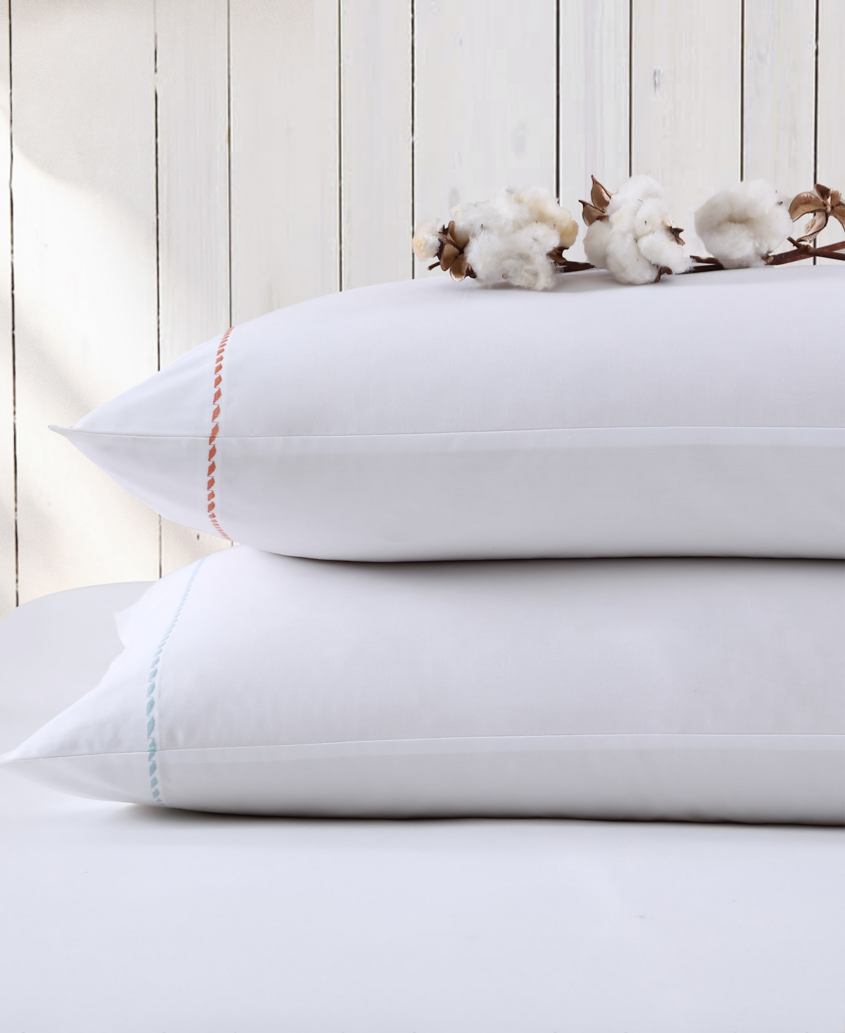 Closeout! Tommy Bahama Home Solid Cotton Percale 4 Piece Sheet Set, - Sun Baked Orange