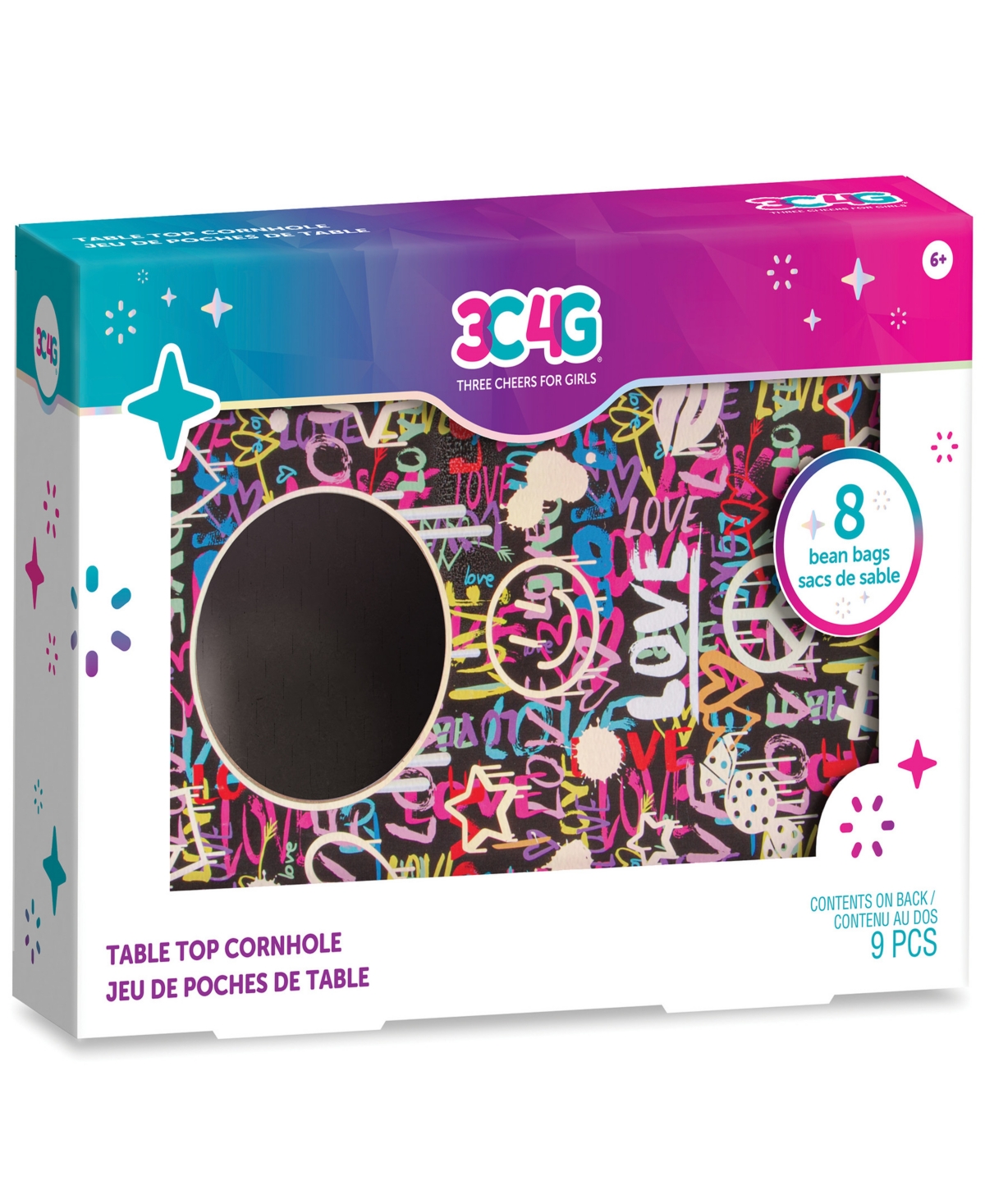Three Cheers For Girls Kids' 3c4g Graffiti Table Top Cornhole In Multi