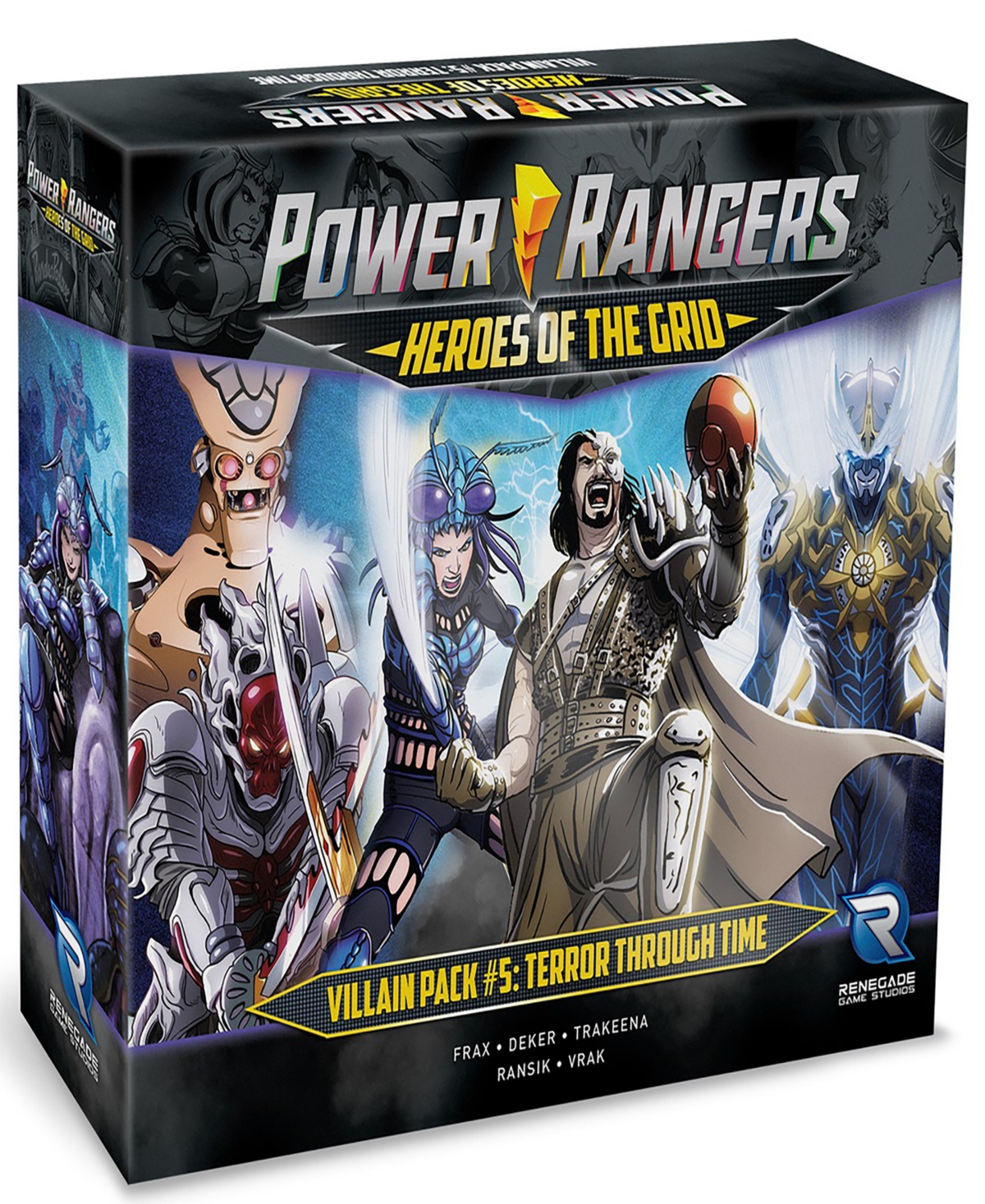 Renegade Game Studios Power Rangers Heroes Of The Grid Villain Pack 5 Terror Through Time Expansion Rpg Boardgame, Role Pl In Multi