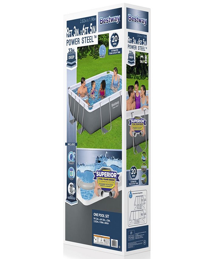 Power Steel Bestway 9'3" x 6'5" x 33" Above Ground Pool Set 937 Gallons