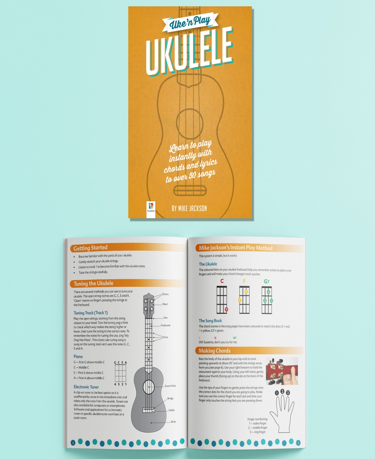 Hinkler Uke'n Play Ukulele Kit Learn How To Play Ukulele At Home, Comes With Specially Made Ukulele For Begi In Multi