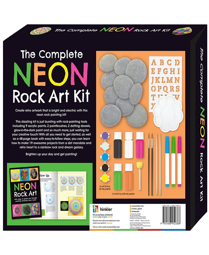 Craft Maker The Complete Neon Rock Art Kit DIY Rock Painting For Kids