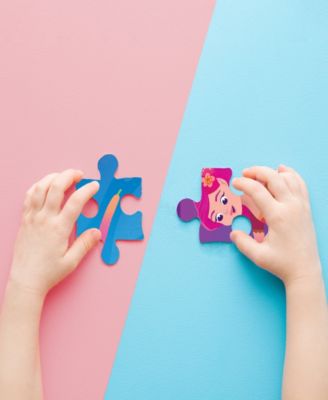 100-Piece Jigsaw Puzzle Magical Unicorn Forest Shiny Shaped Puzzle Coloring Book 19.3" x 14.2" Fantasy Themed Jigsaw Unicorns And Fairies, Coloring Books, Kids Art And Craft Set