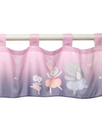 Tiny Dancer Ballet Animals Window Valance - Pink/Purple