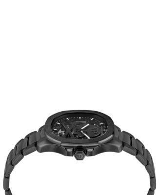 Men's Automatic Skeleton Spectre Black Ion-Plated Bracelet Watch 42mm