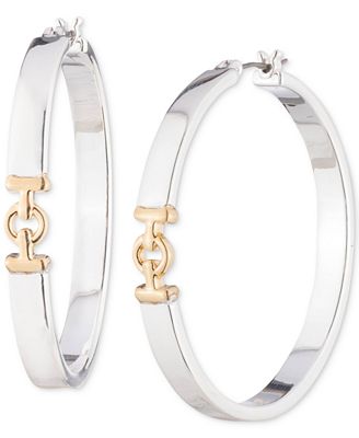 Lauren Ralph Lauren Two Tone Ring Clicktop Hoop Earrings 1 3 5 Macy s