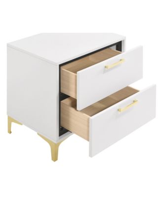 Kendall 24.75" Asian Hardwood 2-Drawer Nightstand