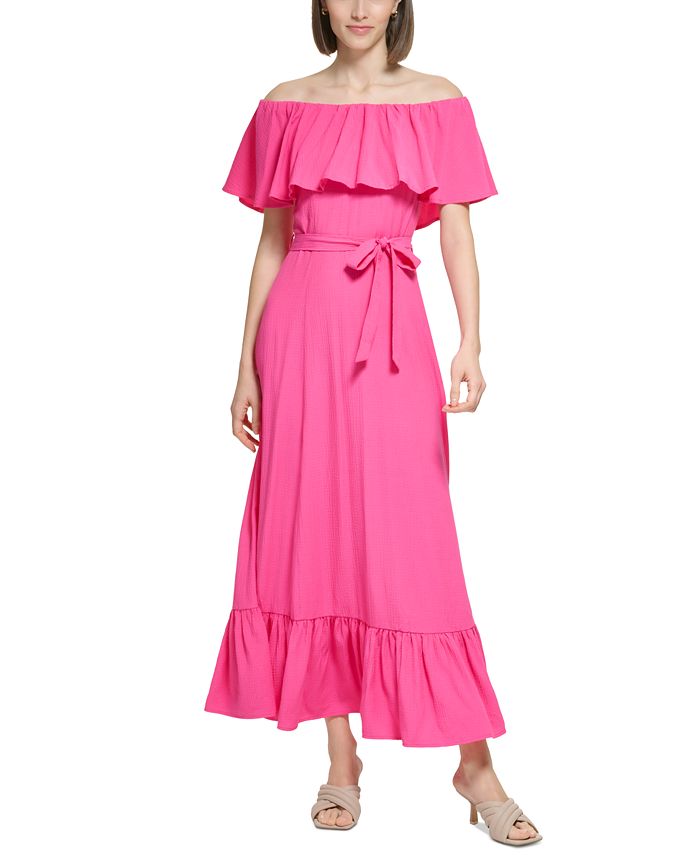 Flora Lace Ruffle Dress Kate Spade New York, Pink, Female, Size 6R