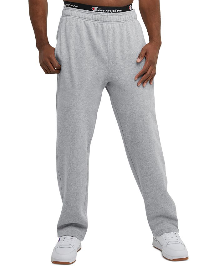 Men's & Tall Powerblend Open Bottom Fleece Sweatpants - Macy's