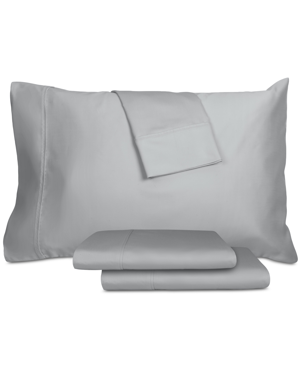 Aq Textiles Percale Solid 4-pc. Sheet Set, King In Grey
