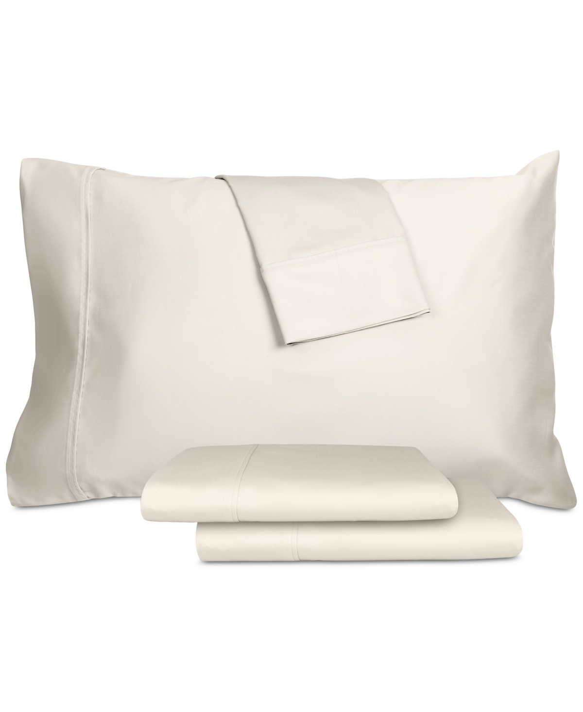 Aq Textiles Percale Solid 4-pc. Sheet Set, King In Ivory