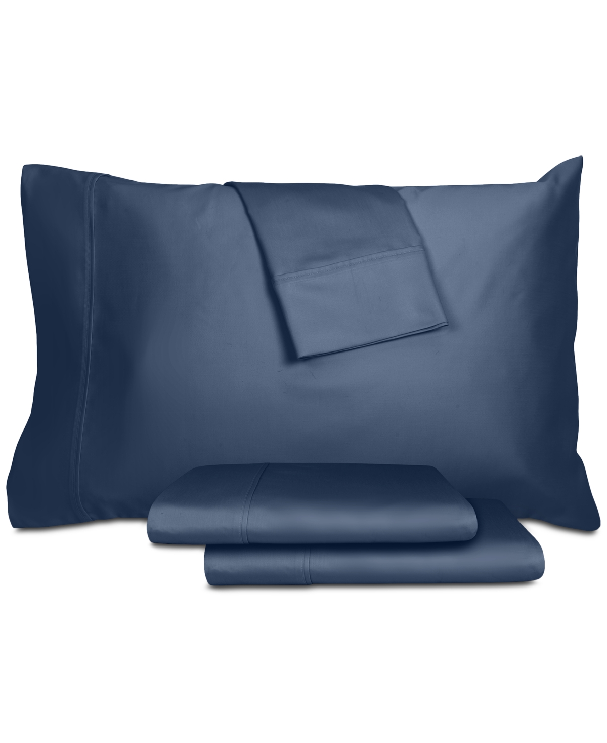 Aq Textiles Percale Solid 4-pc. Sheet Set, King In Navy