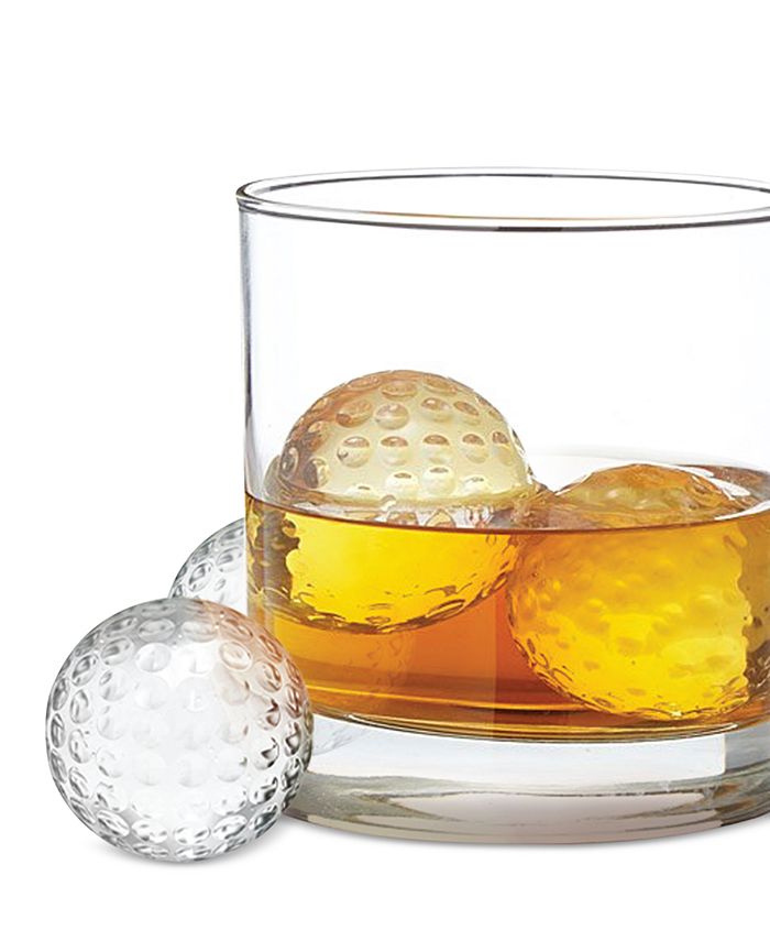  Godinger Whiskey Glasses and Sphere Ice Ball Maker Ice