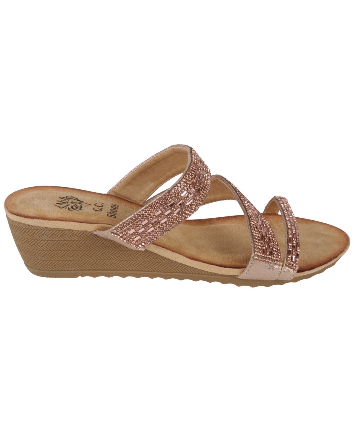 Gc Shoes Women's Mona Embellished Wedge Sandals