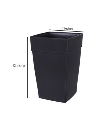 (DCN350836) Harmony Self-Watering Tall Patio Planter, Black