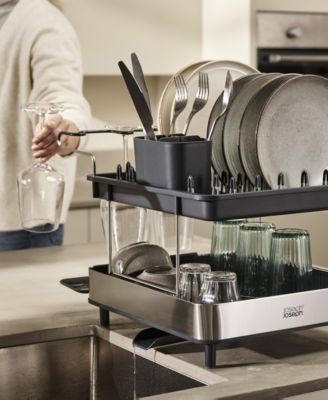 Excel Steel 2-Tier Stainless-Steel Dish Rack