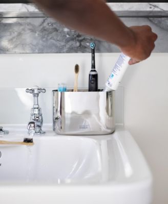 Easy Store Luxe Large Stainless-Steel Toothbrush Caddy