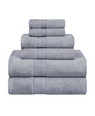 Rayon from Bamboo Blend Ultra Soft Quick Drying Solid 6 Piece Assorted Towel Set