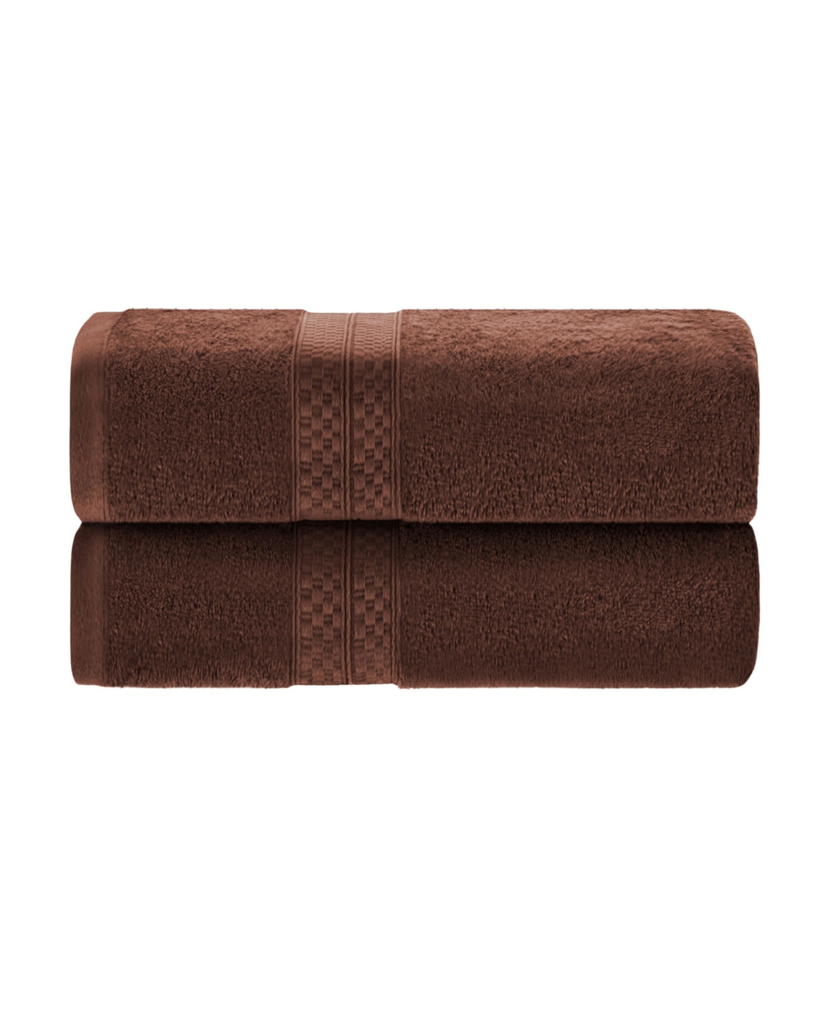 Superior Rayon From Bamboo Blend Ultra Soft Quick Drying Solid 2 Piece Bath Towel Set, 54" L X 30" W In Cocoa