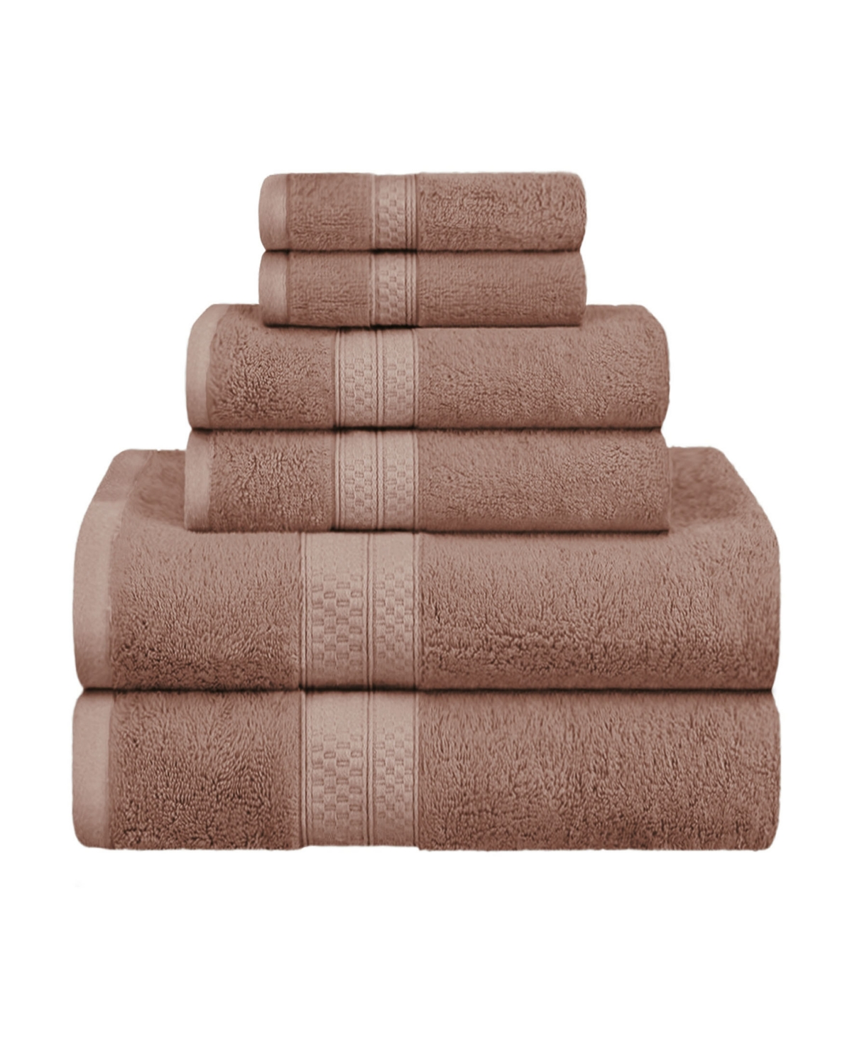 Superior Rayon From Bamboo Blend Ultra Soft Quick Drying Solid 6 Piece Assorted Towel Set Bedding In Sand