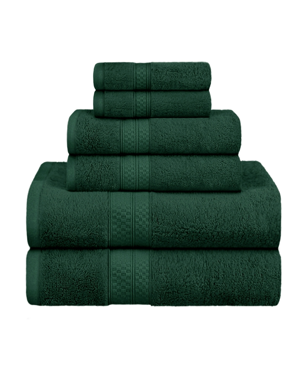 SUPERIOR RAYON FROM BAMBOO BLEND ULTRA SOFT QUICK DRYING SOLID 6 PIECE ASSORTED TOWEL SET 