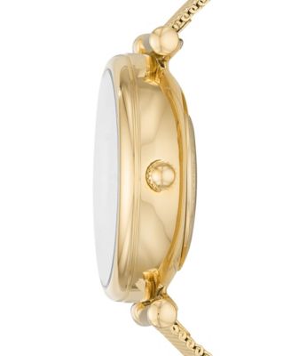 Women's Carlie Automatic Gold-Tone Stainless Steel Mesh Watch, 35mm