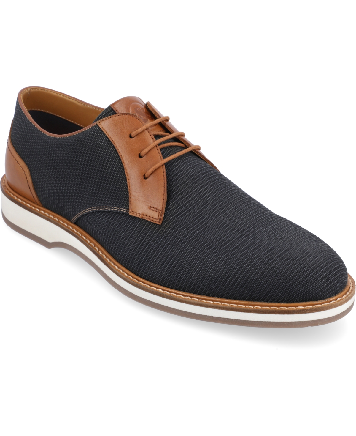 Shop Thomas & Vine Men's Taggert Plain Toe Derby Casual Shoes In Navy