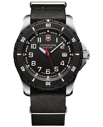 Victorinox Swiss Army Men's Maverick Sport Black Fabric Strap Watch 43mm 241674.1