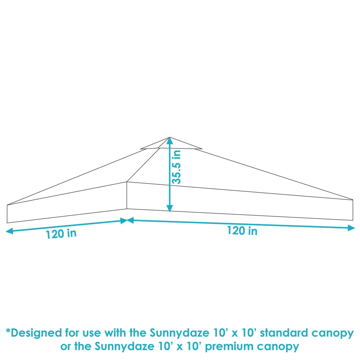 Sunnydaze Decor Oxford Fabric Pop-Up Canopy Shade with Vent -- Blue