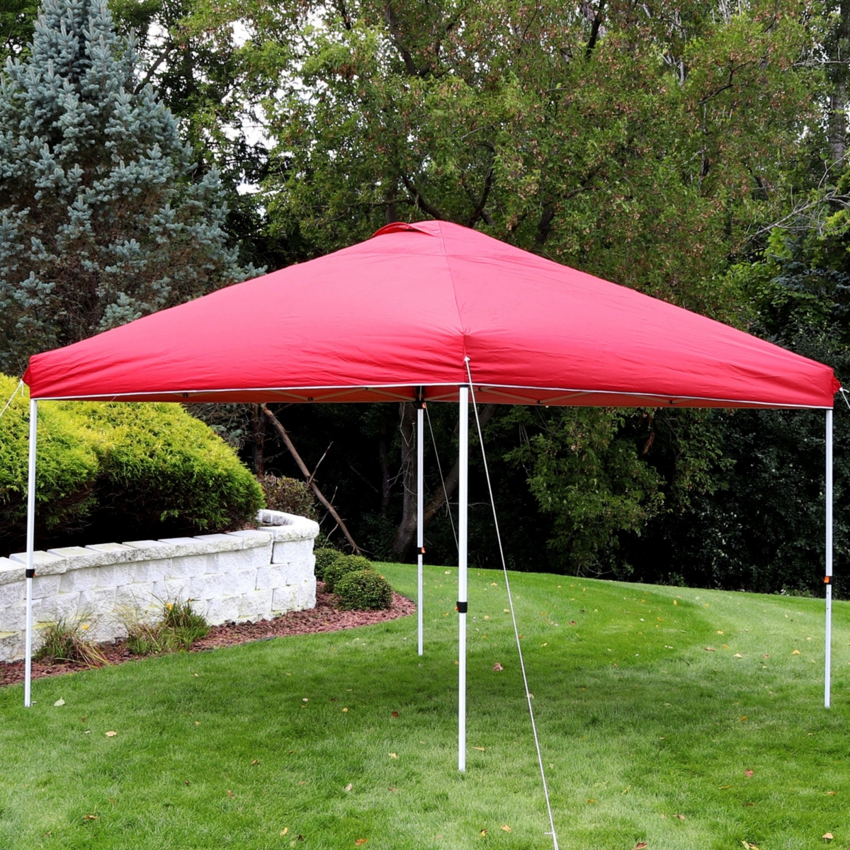 Sunnydaze Decor Oxford Fabric Pop-Up Canopy Shade with Vent -- Red