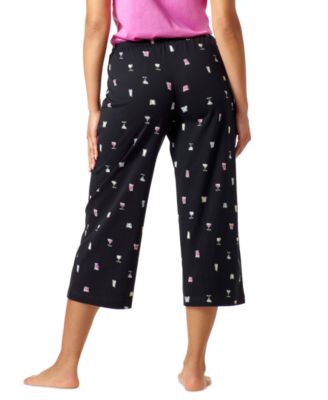 Women's Sleepwell Printed Knit Capri Pajama Pant Made with Temperature Regulating Technology