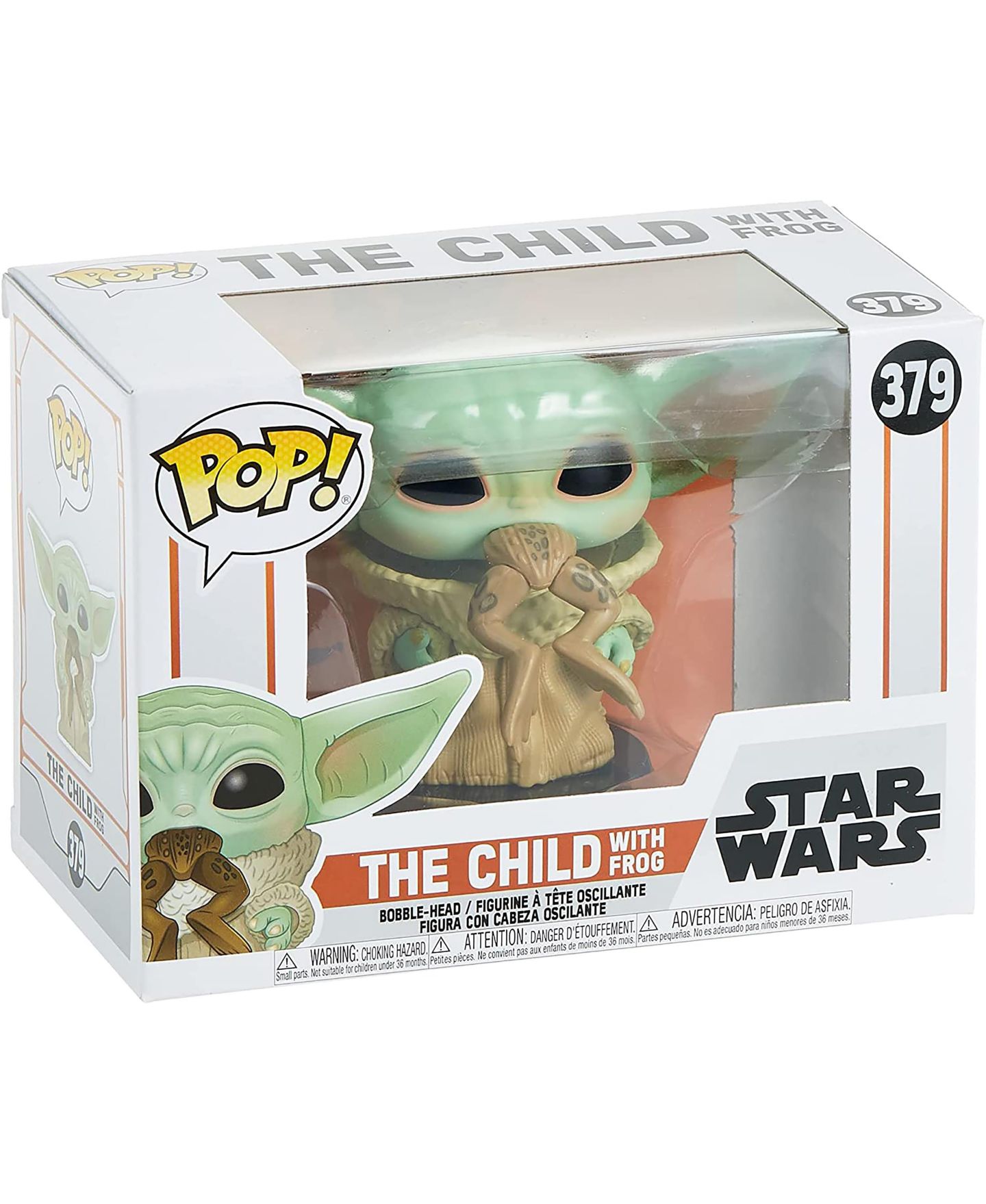 Детская фигурка Star Wars Funko Pop! The Mandalorian The Child with Frog 3.75" Vinyl Figure Ages 3+, цвет: Зелёный — фото 4