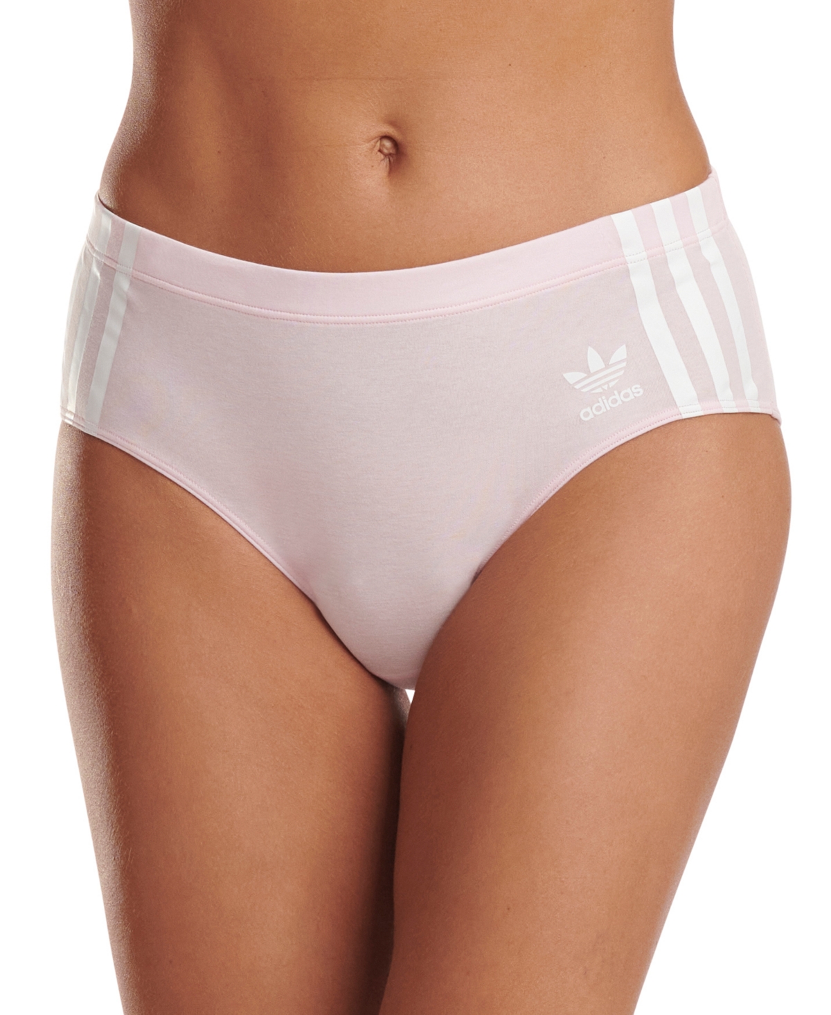 Shop Adidas Originals Intimates Women's 3-stripes Hipster Underwear 4a7h64 In Clear Pink