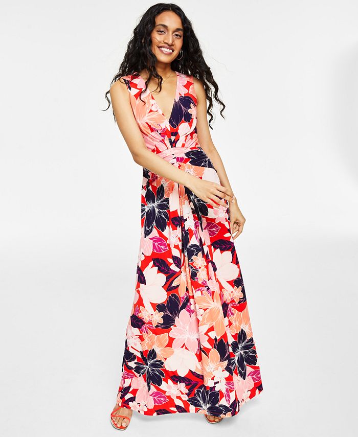 Jessica Howard Women's Printed Sleeveless Maxi Dress - Macy's