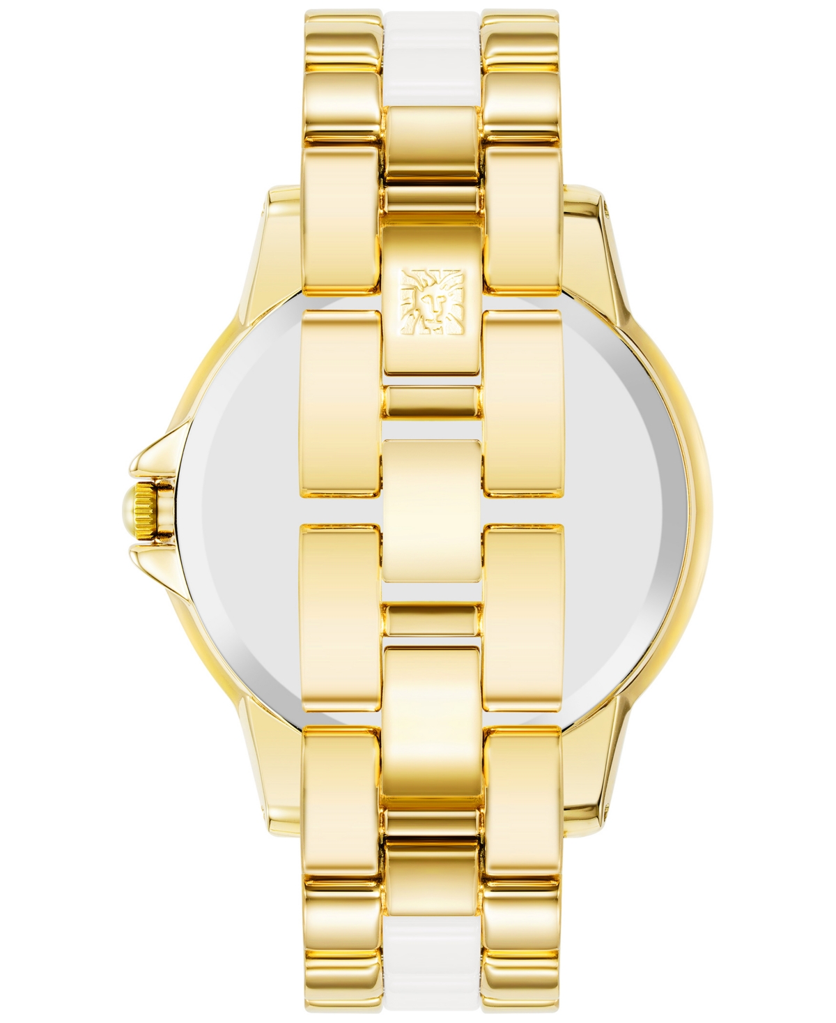 Anne Klein Women's Diamond Accent Ceramic & Metal Bracelet Watch 38mm - Gold-Tone/White