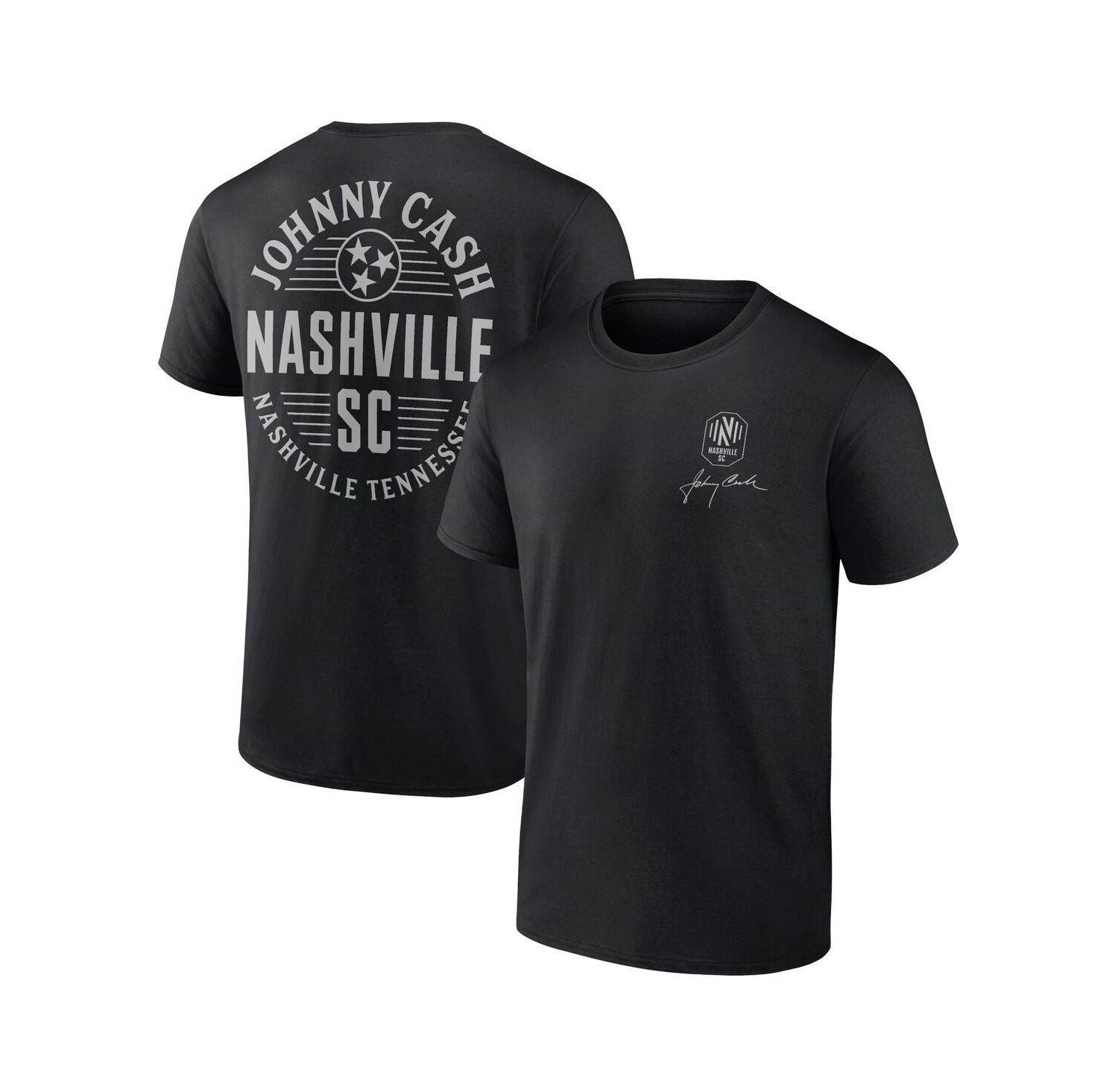 Men's Black Nashville SC Johnny Cash Oval T-shirt