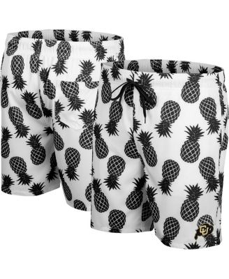 Men's White Colorado Buffaloes Pineapples Swim Shorts