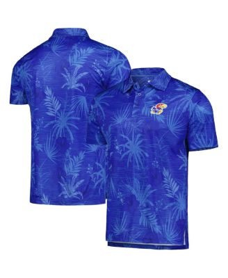 Men's Royal Kansas Jayhawks Palms Team Polo Shirt