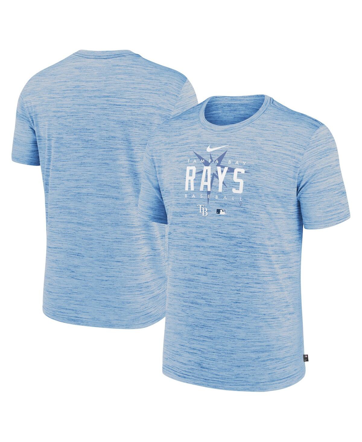 Shop Nike Men's  Light Blue Tampa Bay Rays Authentic Collection Velocity Performance Practice T-shirt