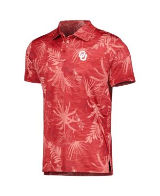 Men's Crimson Oklahoma Sooners Palms Team Polo Shirt