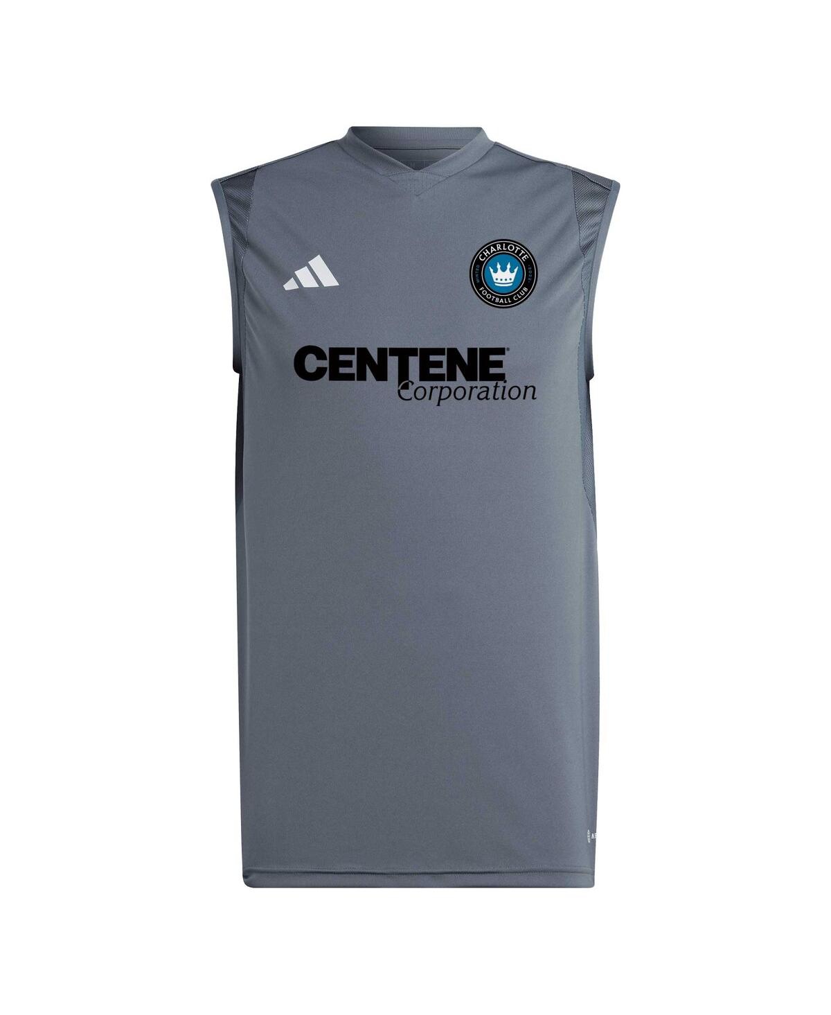 Men's adidasCharlotte Fc 2023 On-Field Sleeveless Training Jersey - Gray