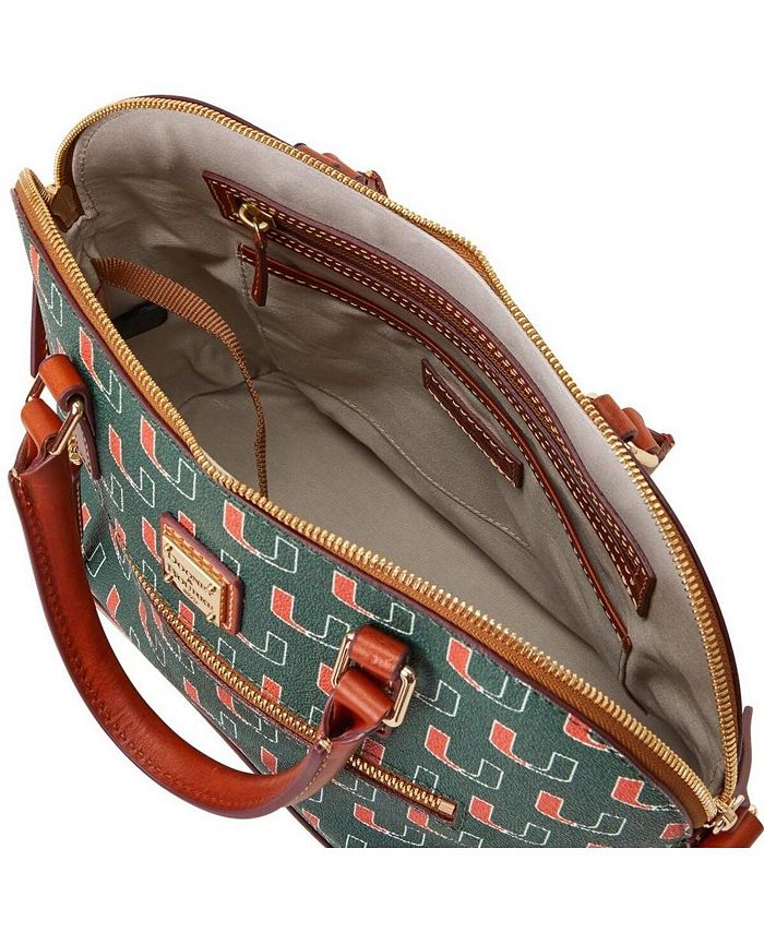Dooney & Bourke Women's Miami Hurricanes Signature Zip Satchel Purse