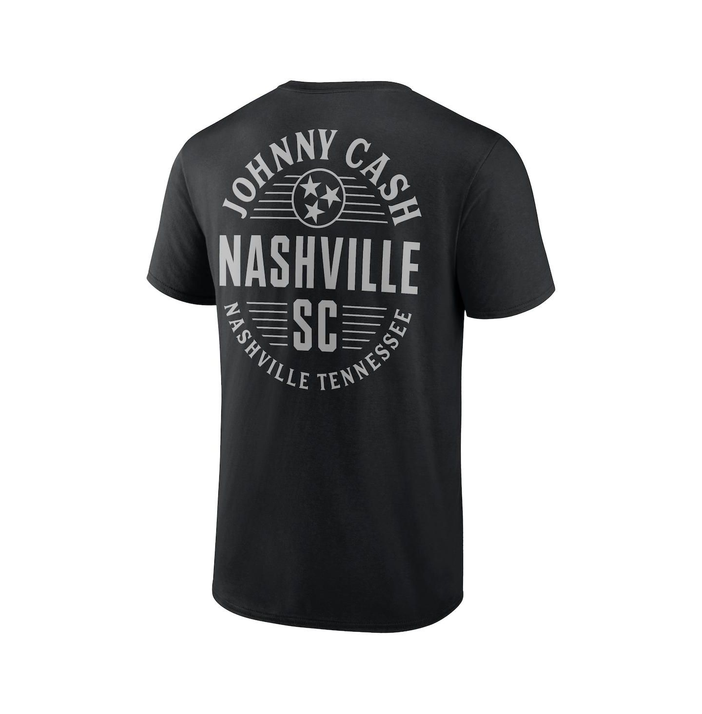 Мужская футболка Fanatics Black Nashville SC Johnny Cash Oval — фото 4