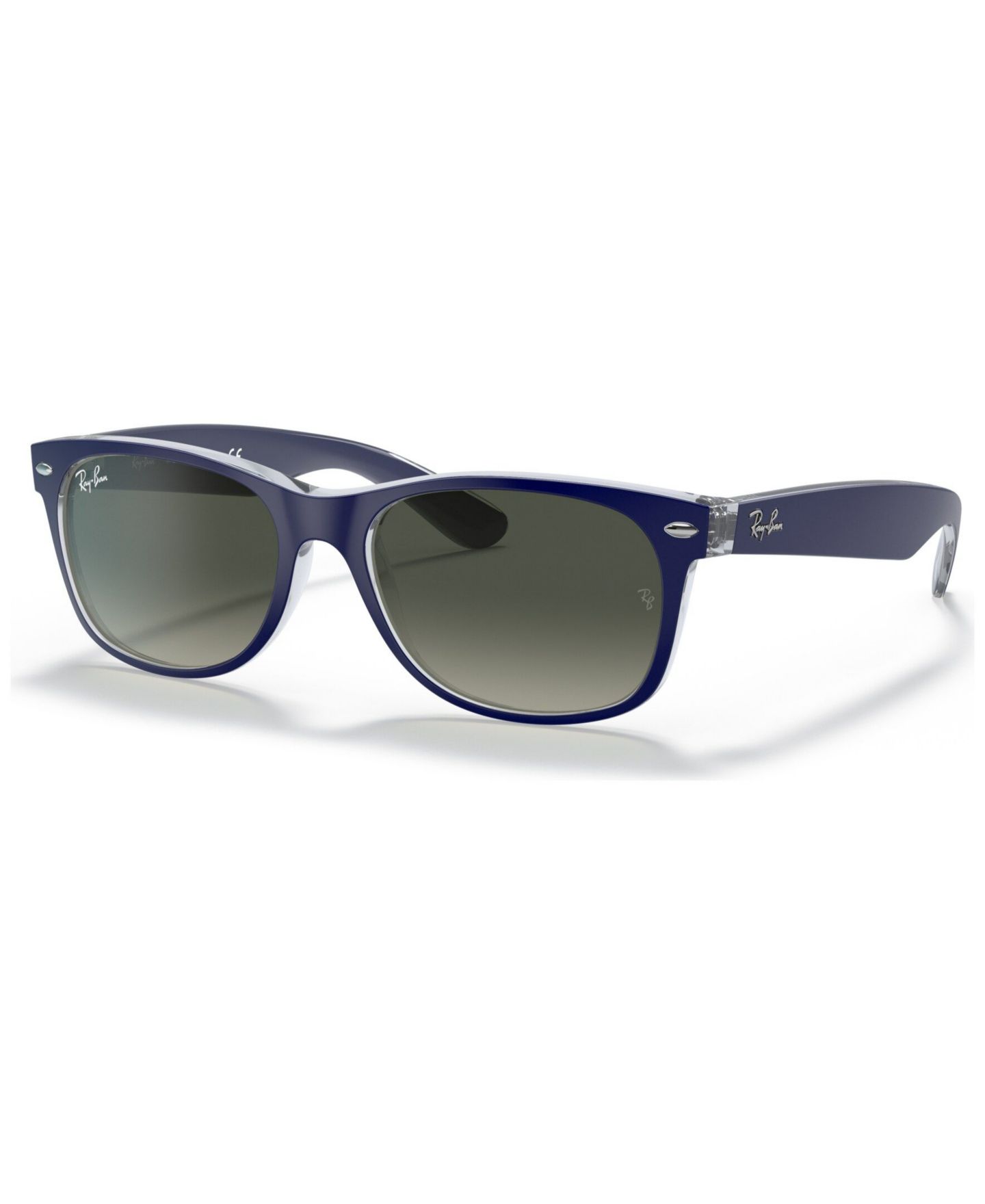 Солнцезащитные очки Ray-Ban Unisex New Wayfarer Gradient Sunglasses, RB2132, цвет: Синий / Зелёный градиентный — фото 1