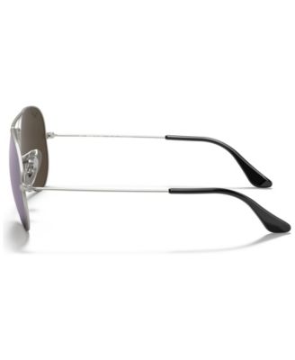 Unisex Polarized Aviator Mirror Sunglasses, RB3025