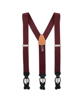 TRAFALGAR Men's Classic Solid Color 38mm Convertible Suspenders - Macy's