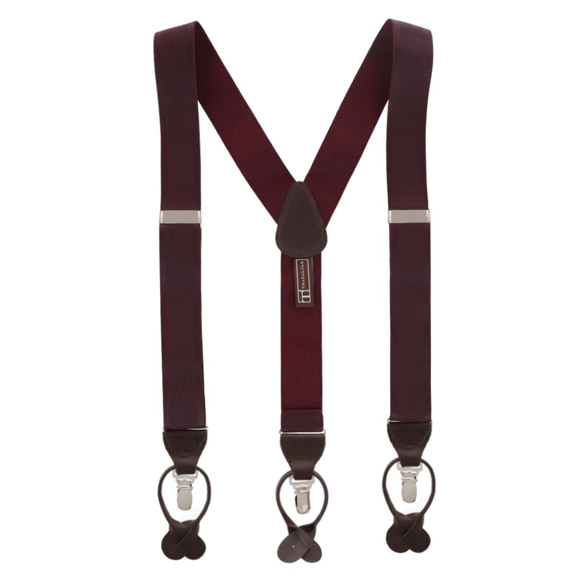 TRAFALGAR MEN'S CLASSIC SOLID COLOR 38MM CONVERTIBLE SUSPENDERS