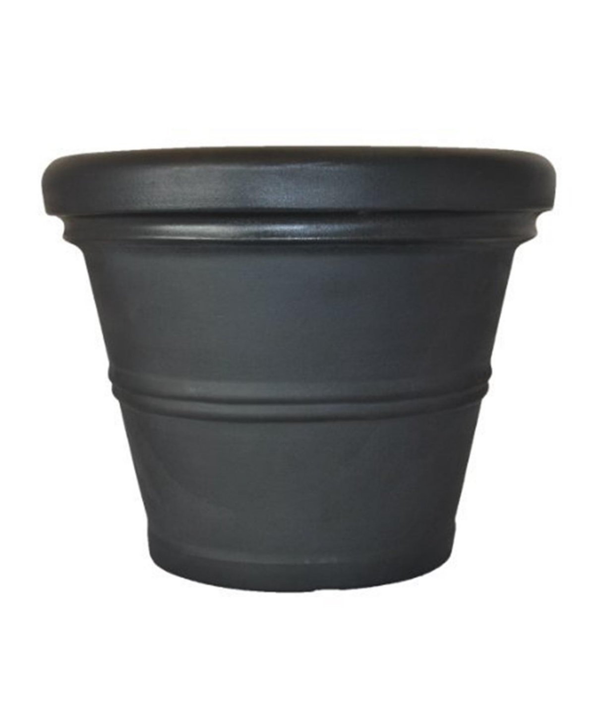 RR30BK Rolled Rim Garden Pot, 30-Inch, Black - Black