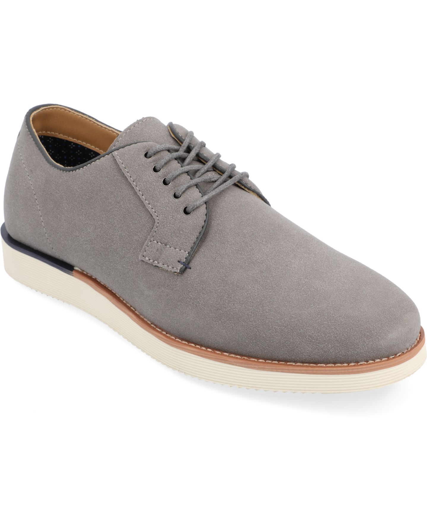 Обувь Vance Co. Men's Ingram Plain Toe Derby, цвет: Серый — фото 1